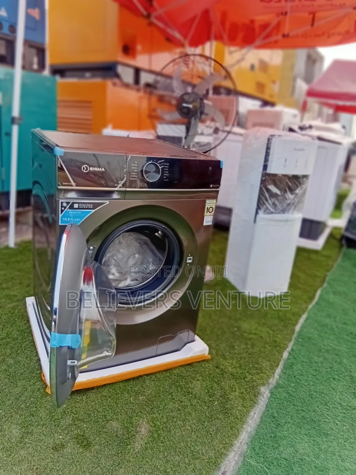 Sigma Appliances Front Load Washing Machine 10.0kg Metallic Machine 10