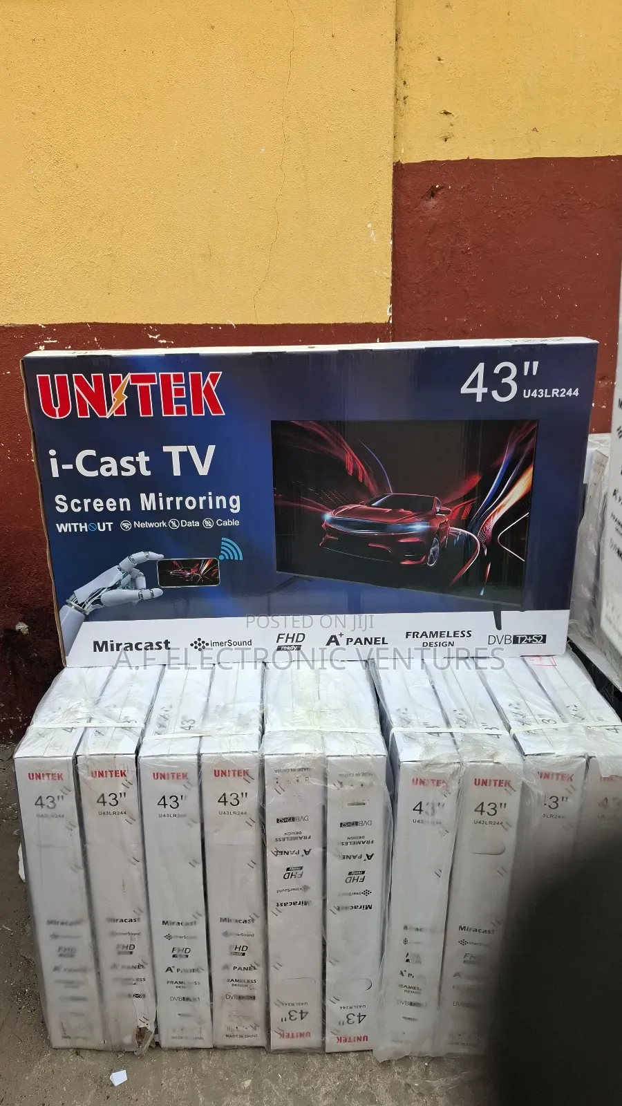 Unitek 43-Inch Digital I-Cast Frameless Tv