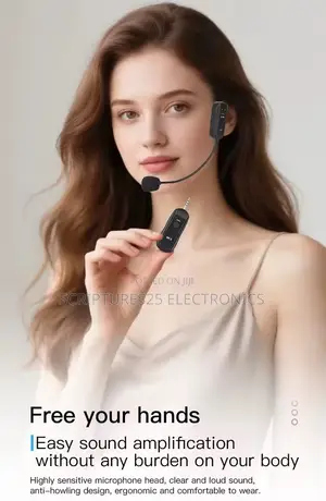 2 in 1 Wireless Headset Mic – Clear Sound, Comfortable Fit *