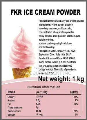 FKR Ice Cream Powder All Flavours