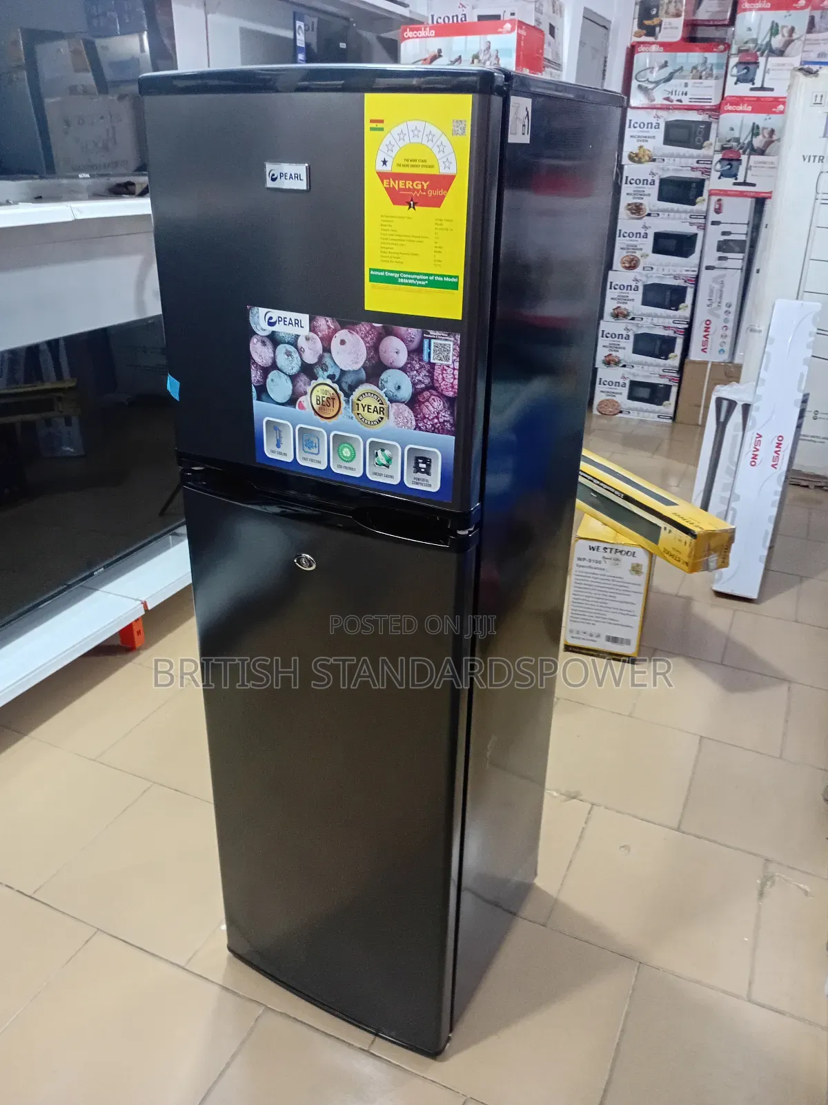 Pearl 162 Cooltop Classic Double Door Fridge