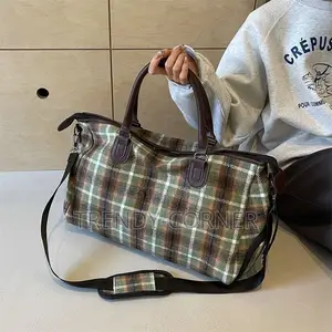 Plaid Travel Duffel Bag