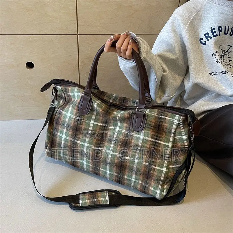 Plaid Travel Duffel Bag