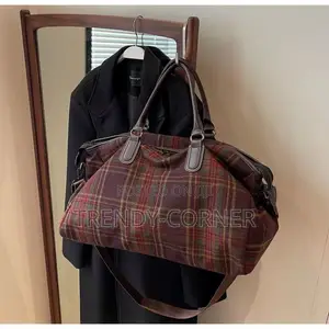 Plaid Travel Duffel Bag