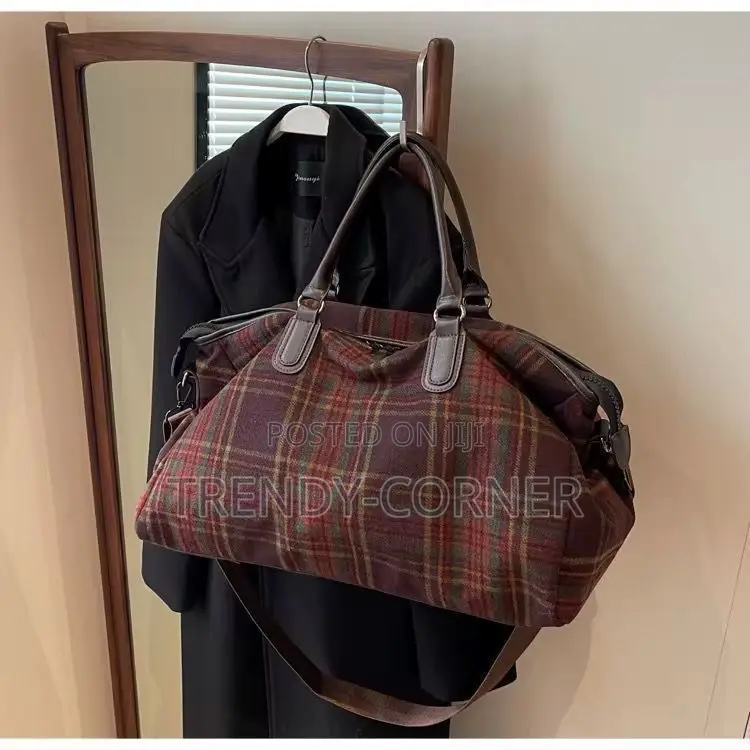 Plaid Travel Duffel Bag