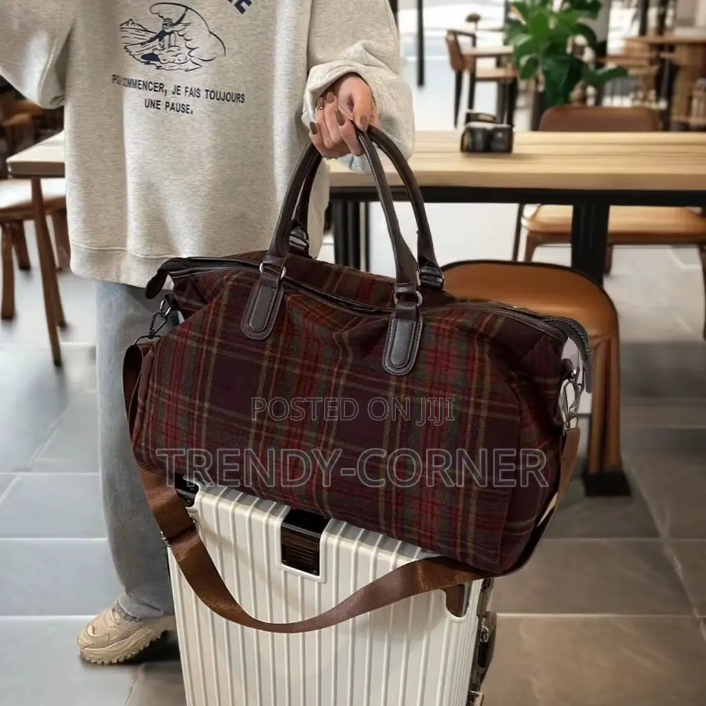 Plaid Travel Duffel Bag