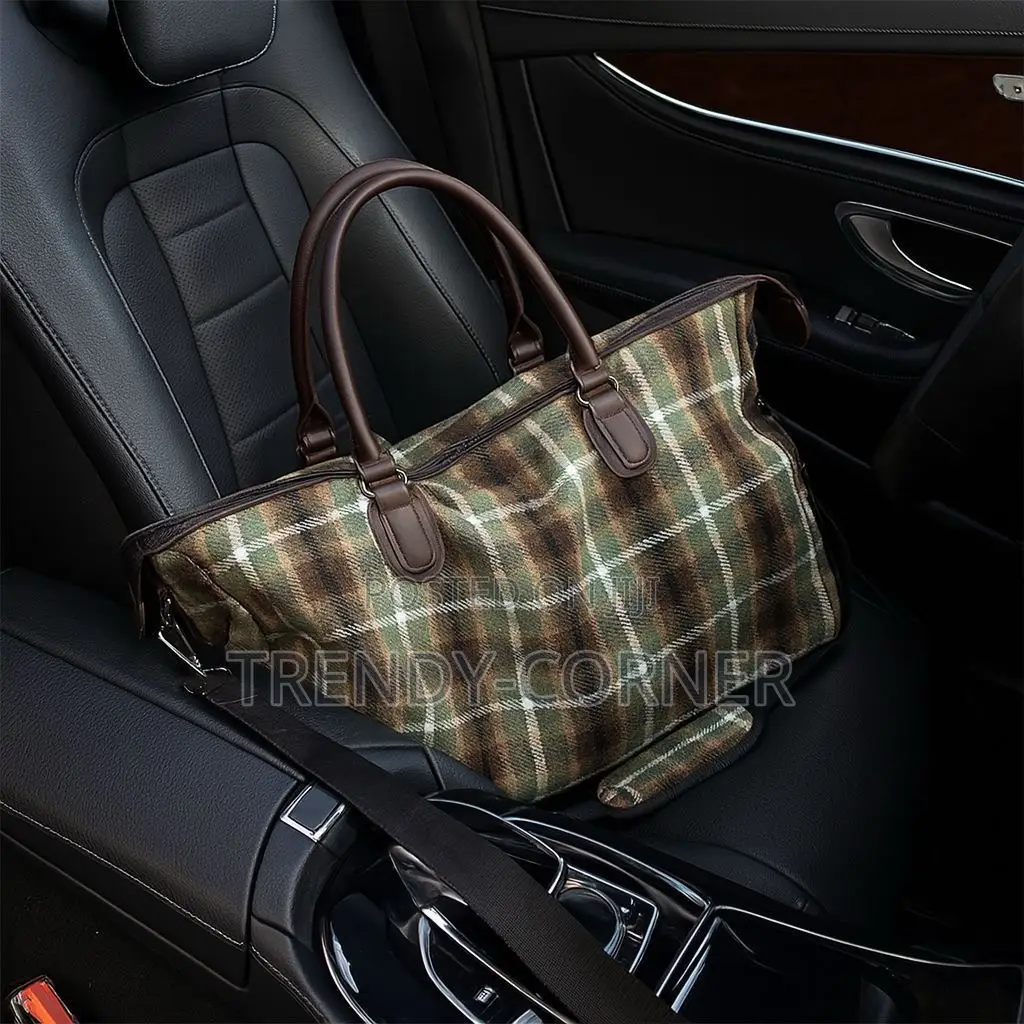 Plaid Travel Duffel Bag