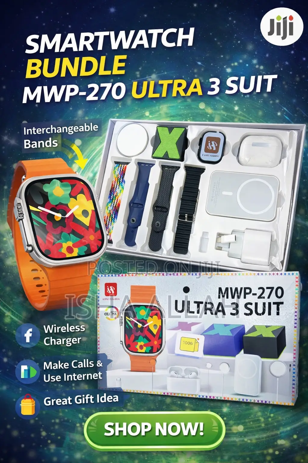 Mwp270 Ultra Watch Suit Full Bundle With Extra Straps Wireless Charger