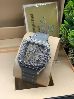 Cartier Santos Skeleton With Silicone Strap