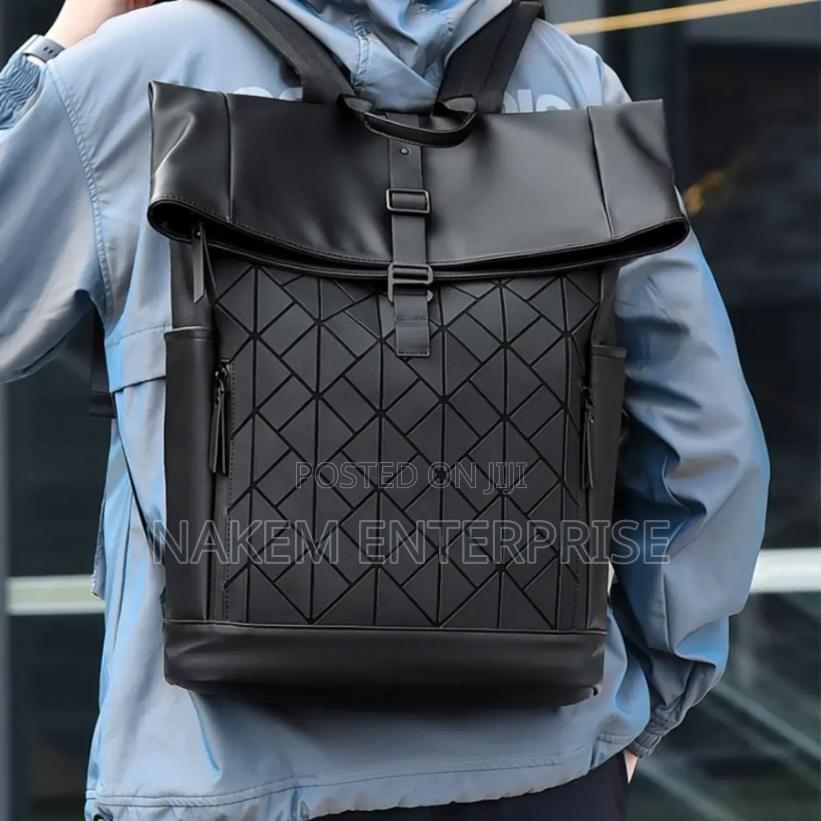 Roll Up Laptop Backpack Men Women Expandable 15.6 Inch Waterproof