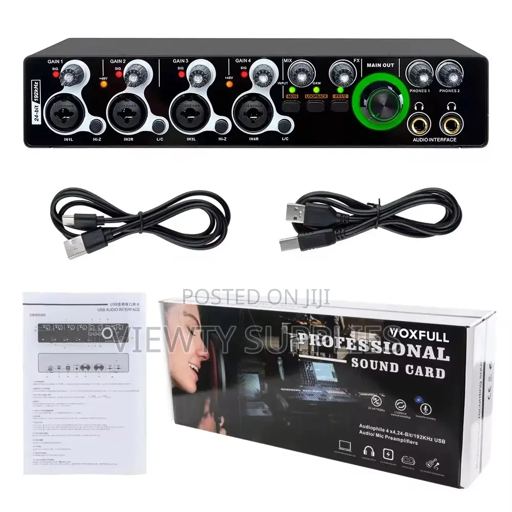 Xtuga E-44 24bit 192khz 4 Input 4 Output Usb Audio Inerface Sound Card