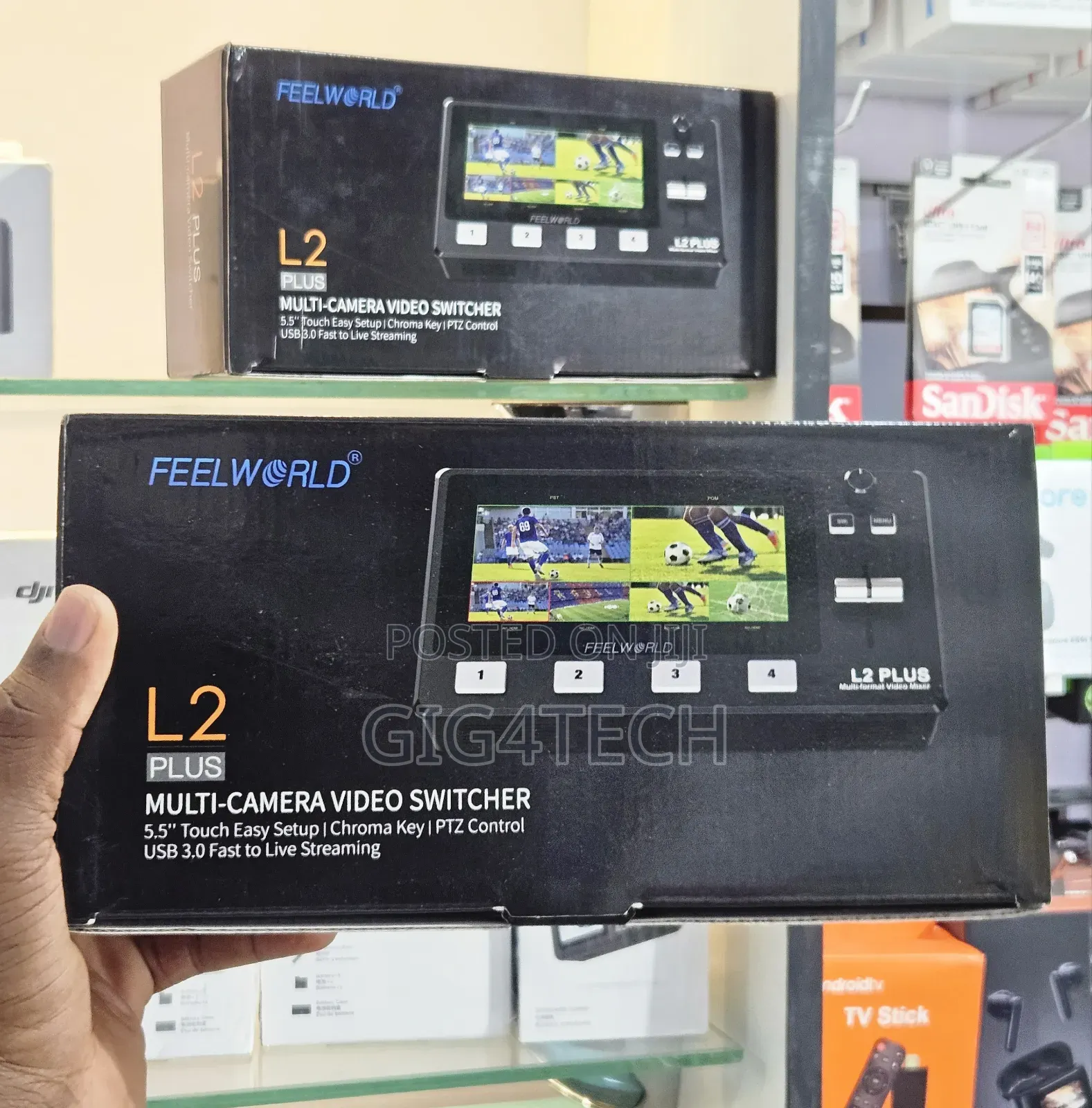 Feelworld L2 Plus Multi Camera Switcher Mixer 4 Channel
