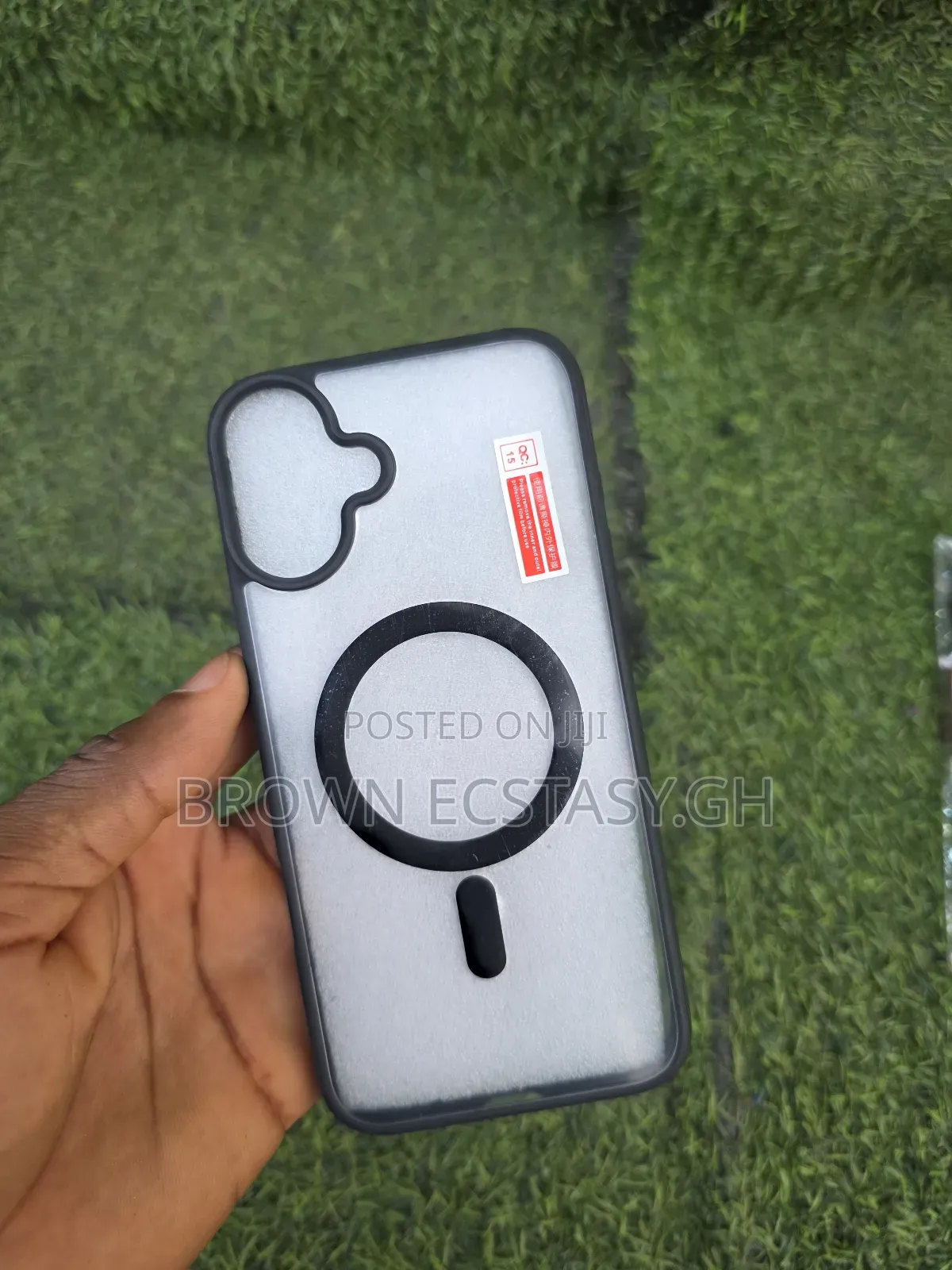 iPhone 16 Plus Transparent Case With a Touch of Black