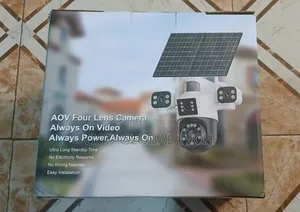 4-Lens Solar Powered Security Camera
