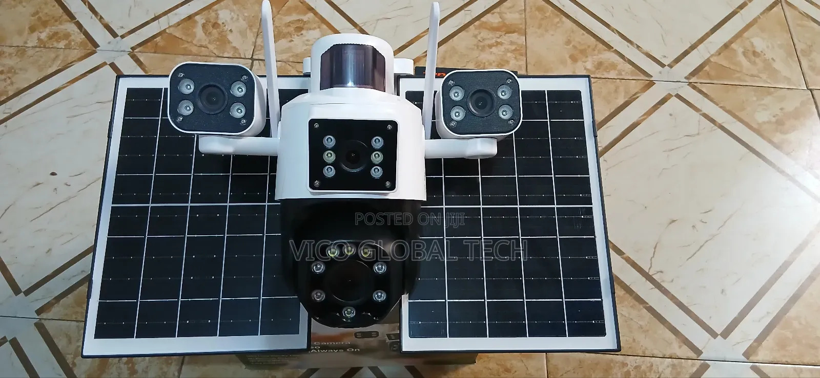 4-Lens Solar Powered Security Camera