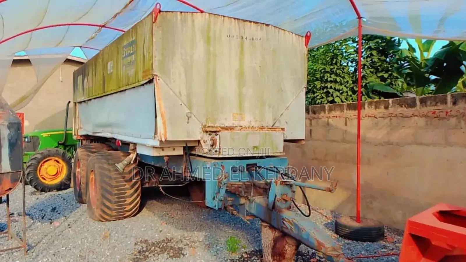 Cement Trailer and Spreader for Road Construction