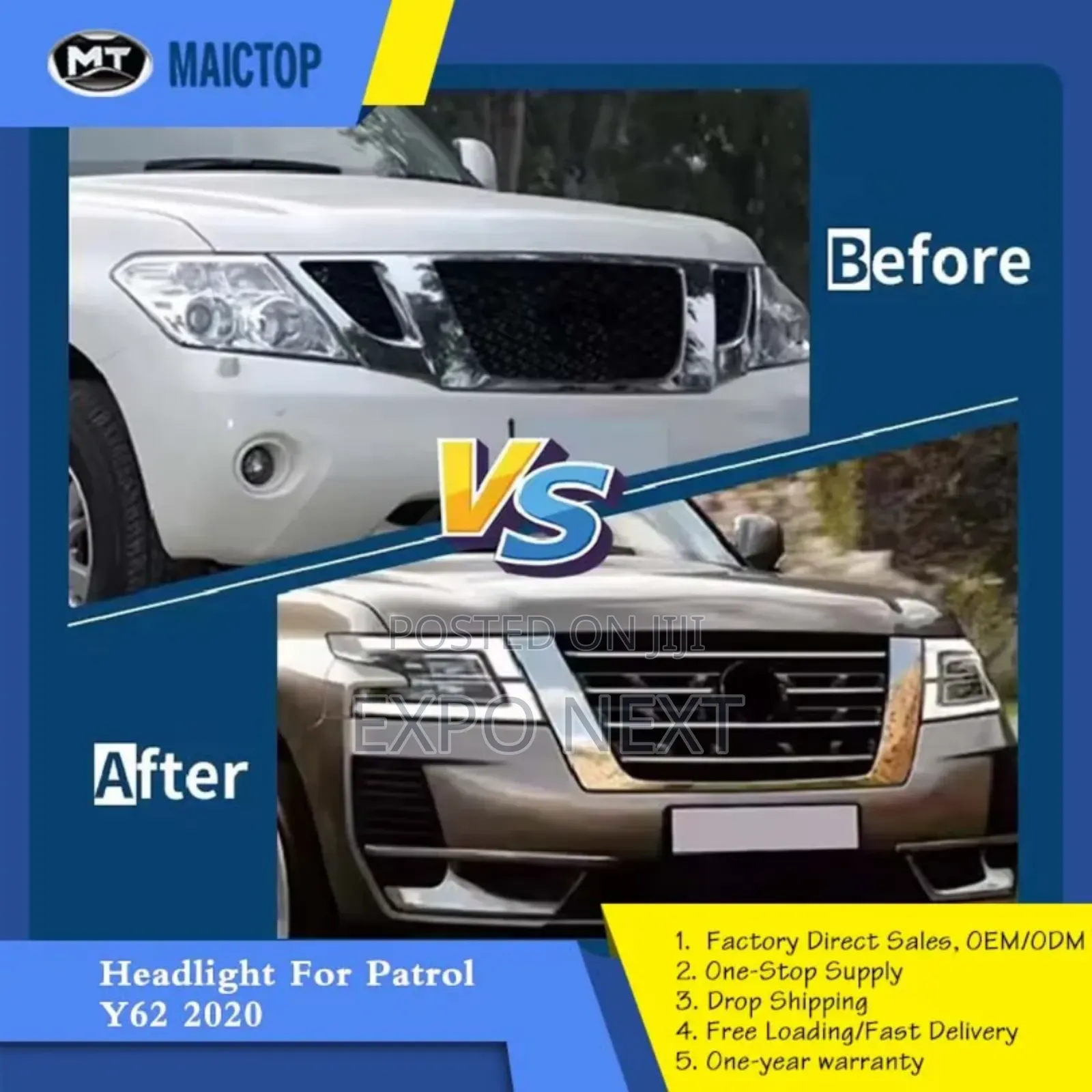 Nissan Patrol 2014-2021 Headlight Led Pair