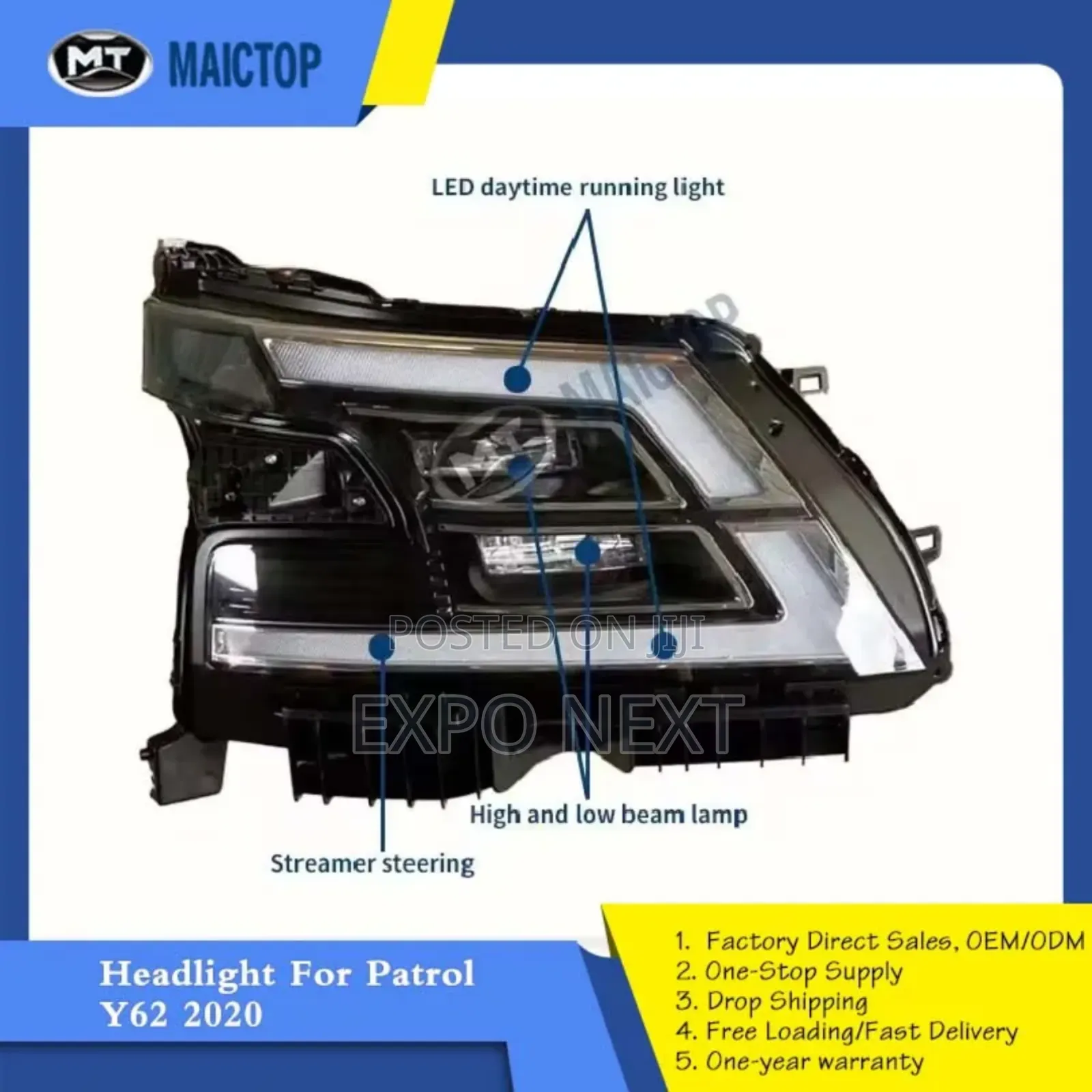 Nissan Patrol 2014-2021 Headlight Led Pair