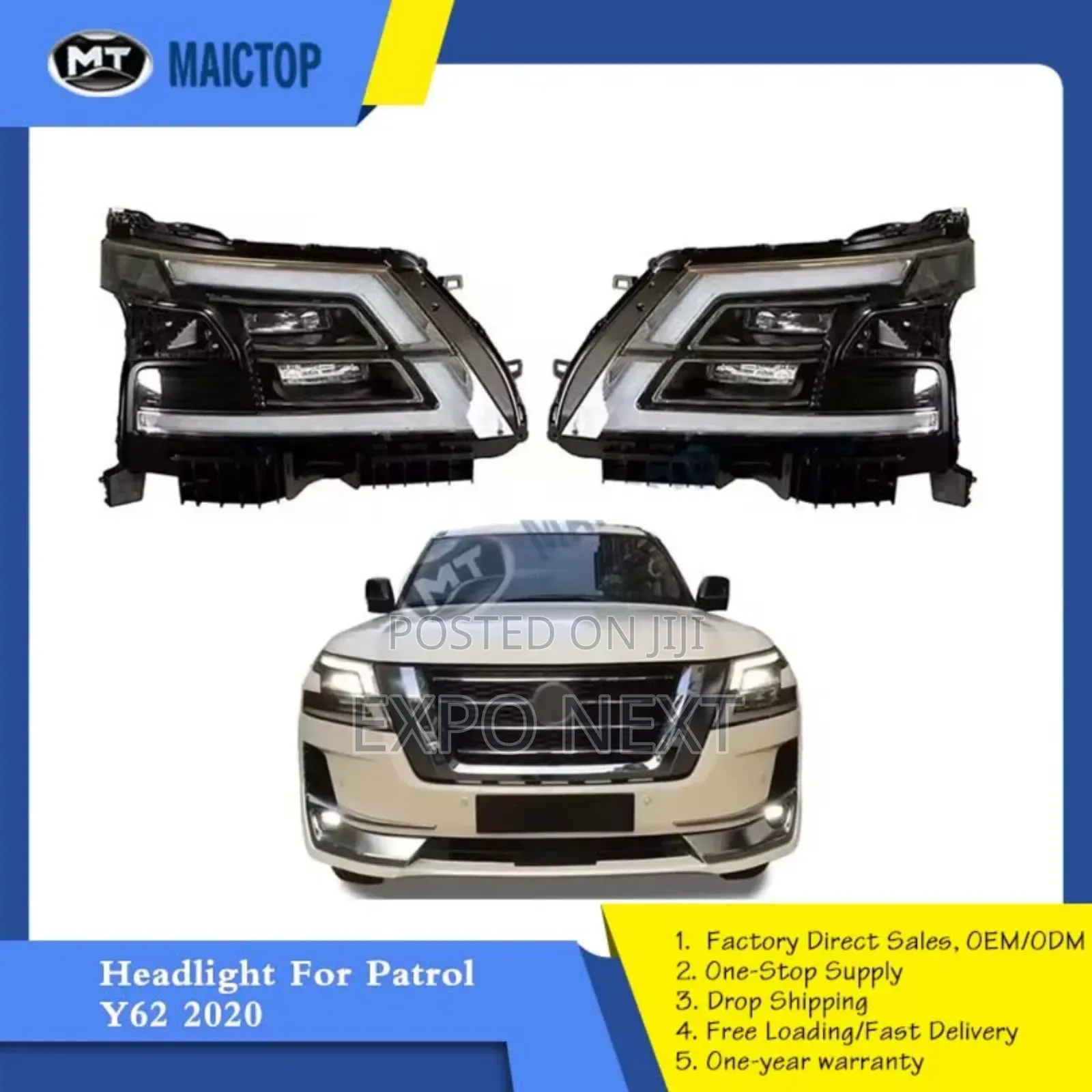 Nissan Patrol 2014-2021 Headlight Led Pair