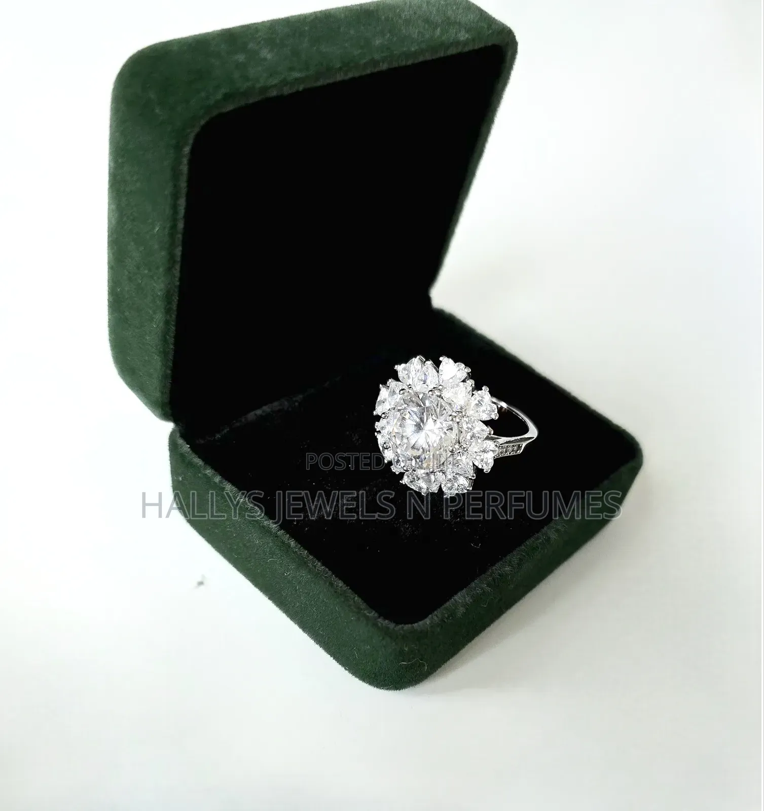 Sterling Silver Cubic Zirconia Cocktail Ring