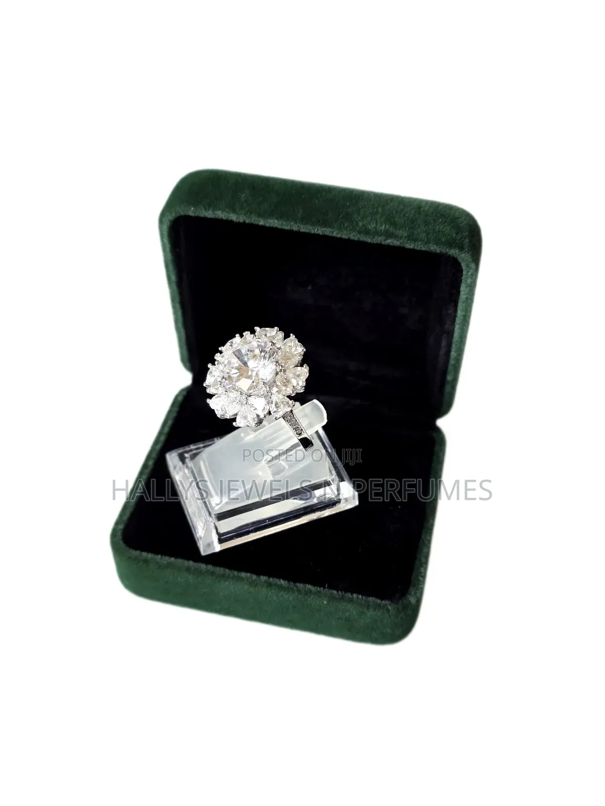 Sterling Silver Cubic Zirconia Cocktail Ring