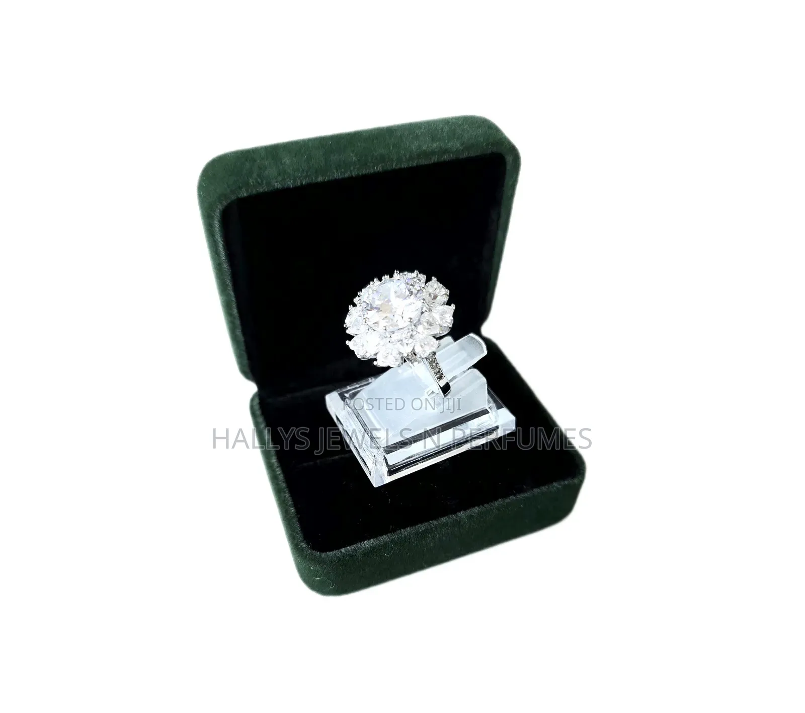 Sterling Silver Cubic Zirconia Cocktail Ring