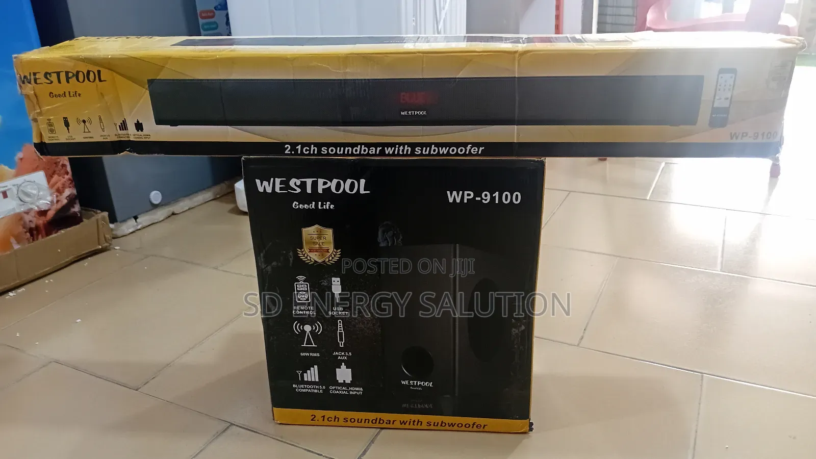 Westpool 2.1ch Soundbar + Subwoofer – Deep Bass Westpool