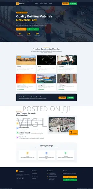Construction Materials Business Website (Calls And Whatsapp Orders)