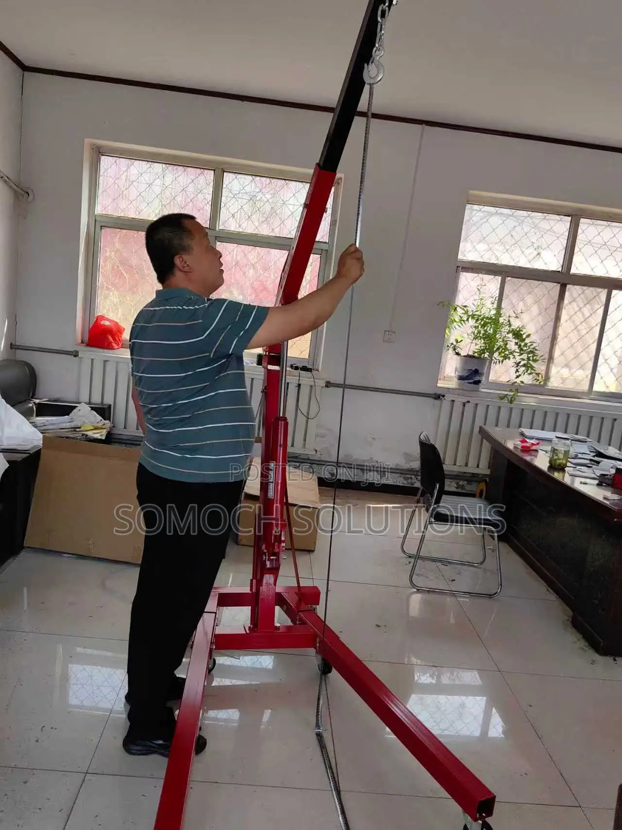 3 Ton Hydraulic Engine Crane Engine Hoist Heavy Duty Ghana