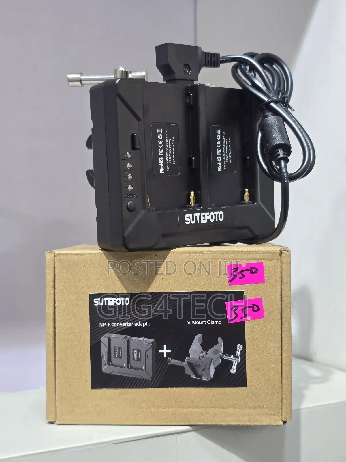 Sutefoto Np-f V2 Battery Adapter For Np-f550/F750/F970 D-tap Vmount