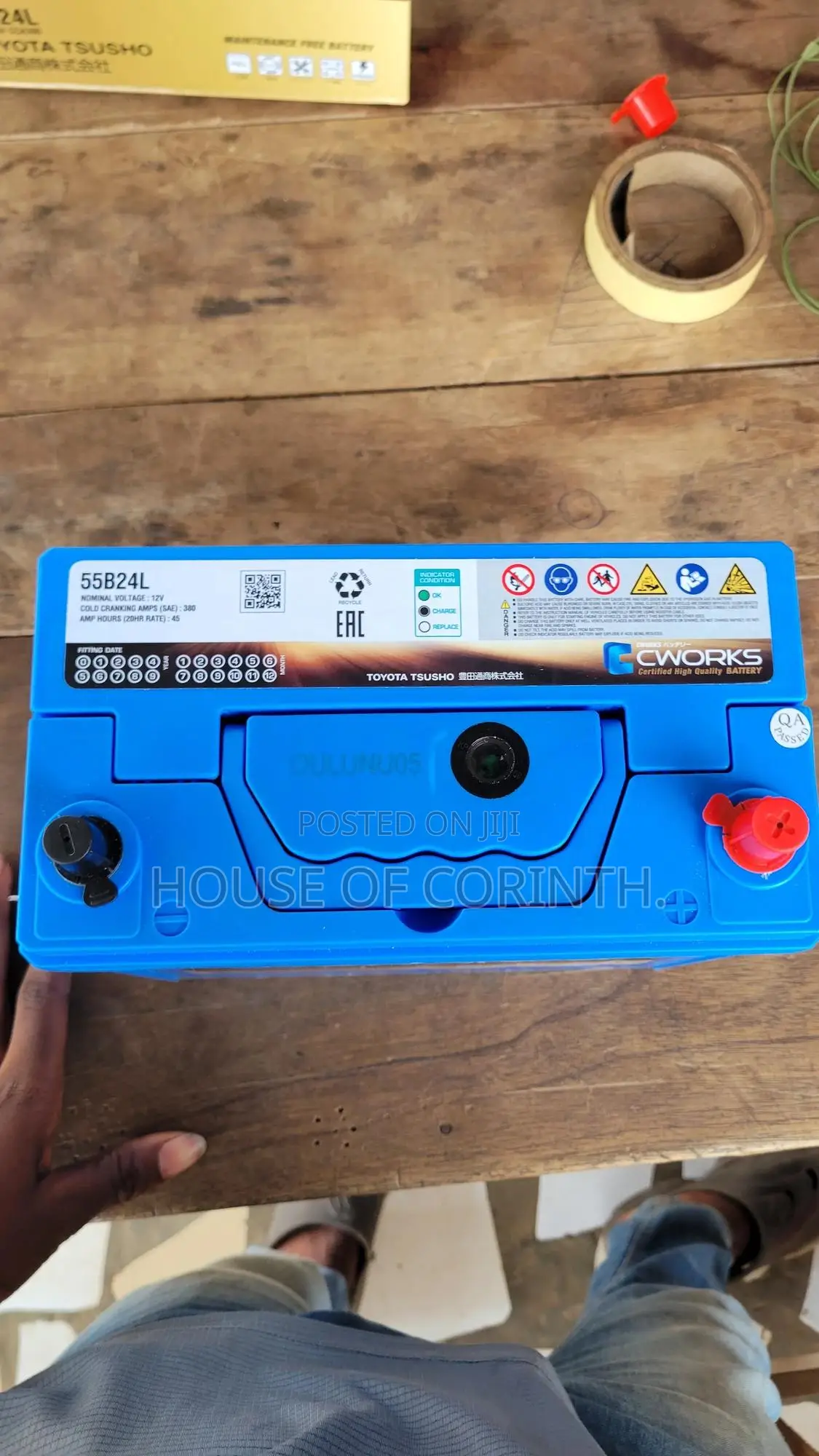 Toyota C-Works Battery 55b24l 11 Plates 45ah 12 Volts