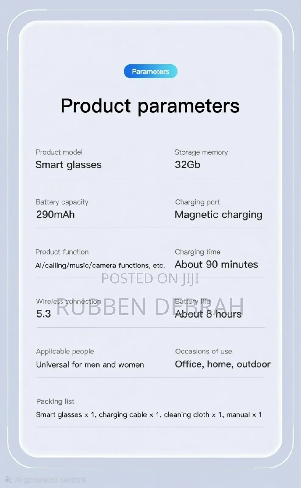 Ai Video Smart Glasses