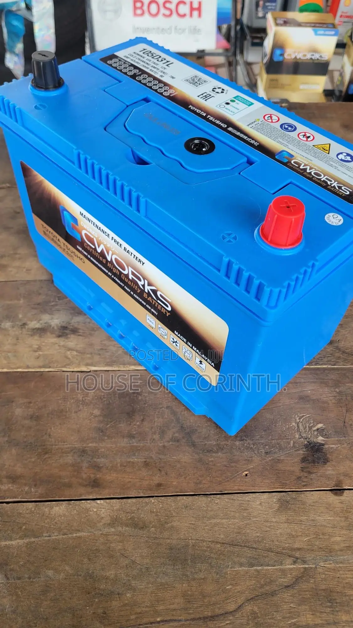 Toyota C-Works Battery 105d31l 17 Plates 90ah 12 Volts