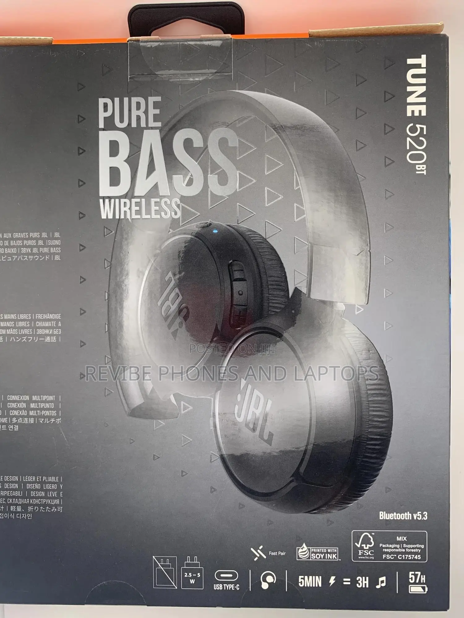 JBL Tune 520 Bluetooth Headphones