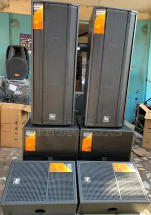 Electro-voice Pair Of Full Range, Single Bass And Stage Monitors