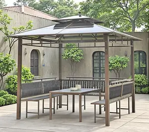 Modern Gazebo/ Pavilion/ Summer Hut Outdoor Lounge With Dining Table