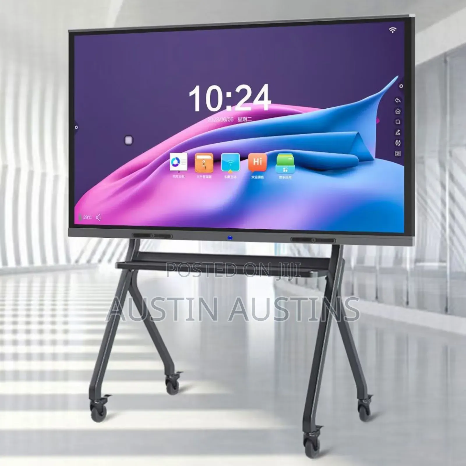 New 98 Inches Smart Interactive Board Panel With Camera and Stand