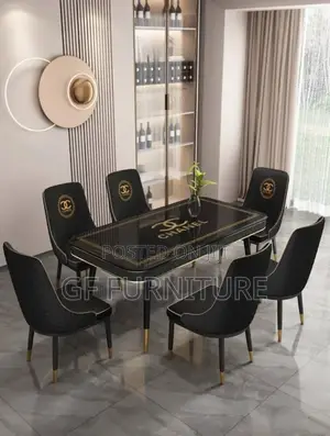 The Grande Couture 6-seater Dining Set Polished Marble