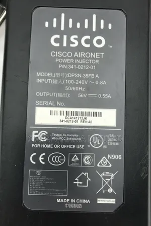 Cisco DPSN-35fba Dc56v 0.55a Poe Midspan Ethernet Power Injector