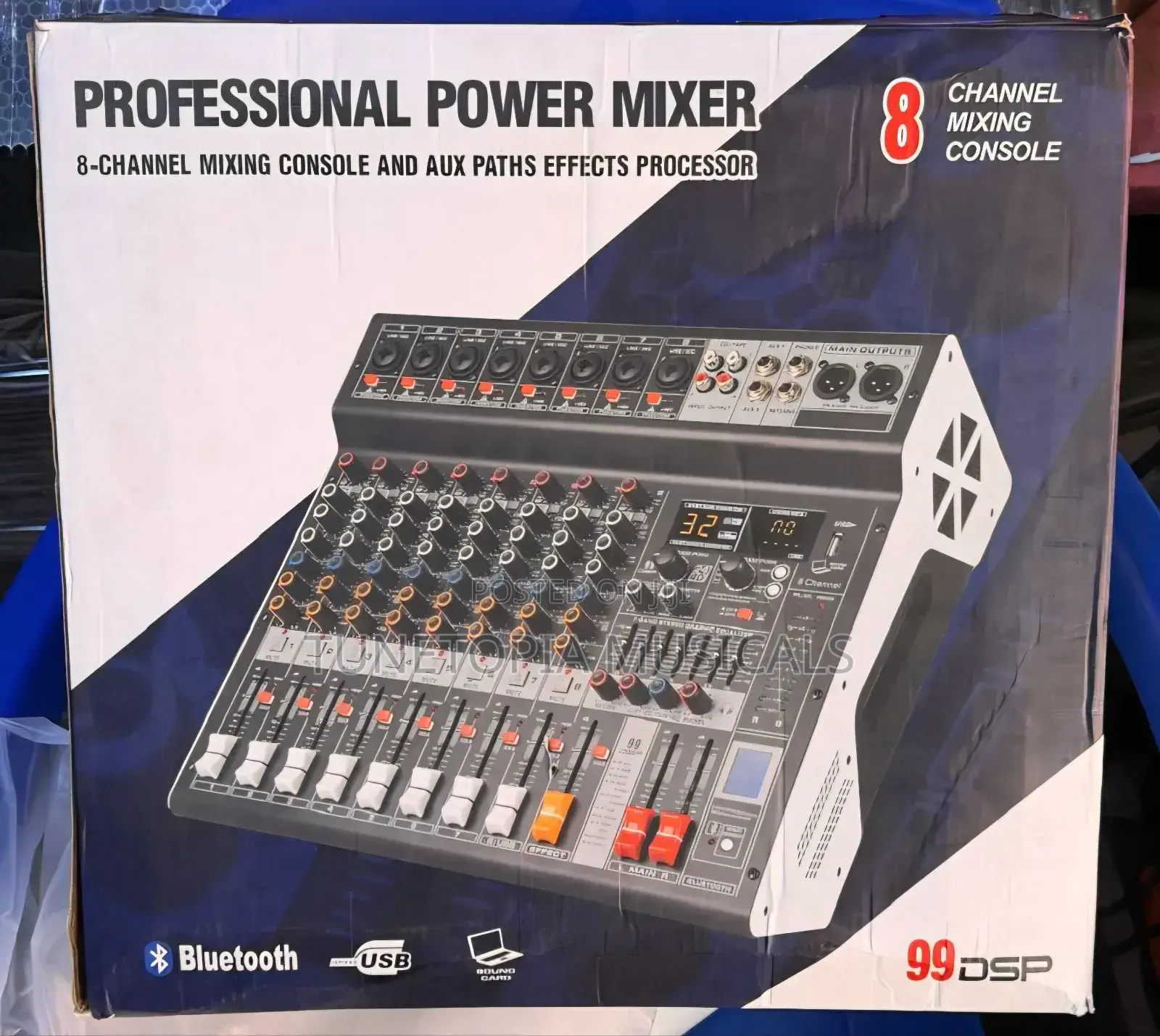 Yamaha 8-channel Powered Audio Mixer