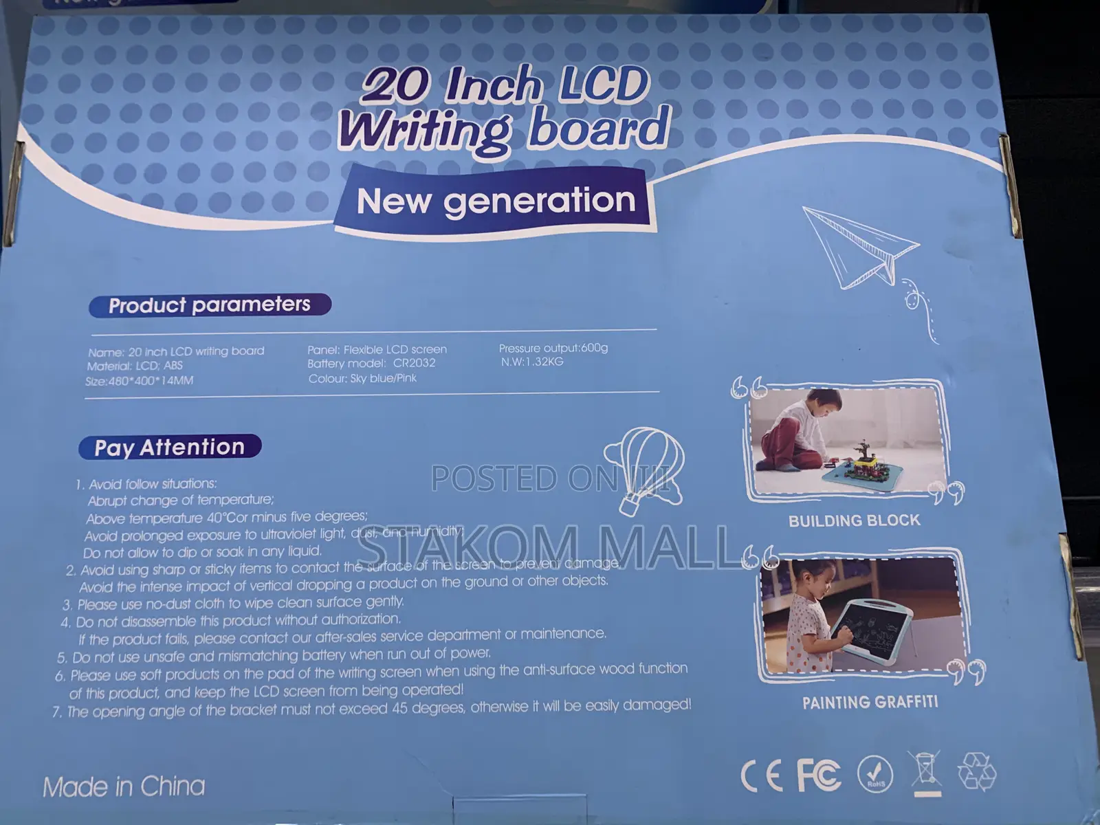 20 Inch LCD Writing Board for Kids