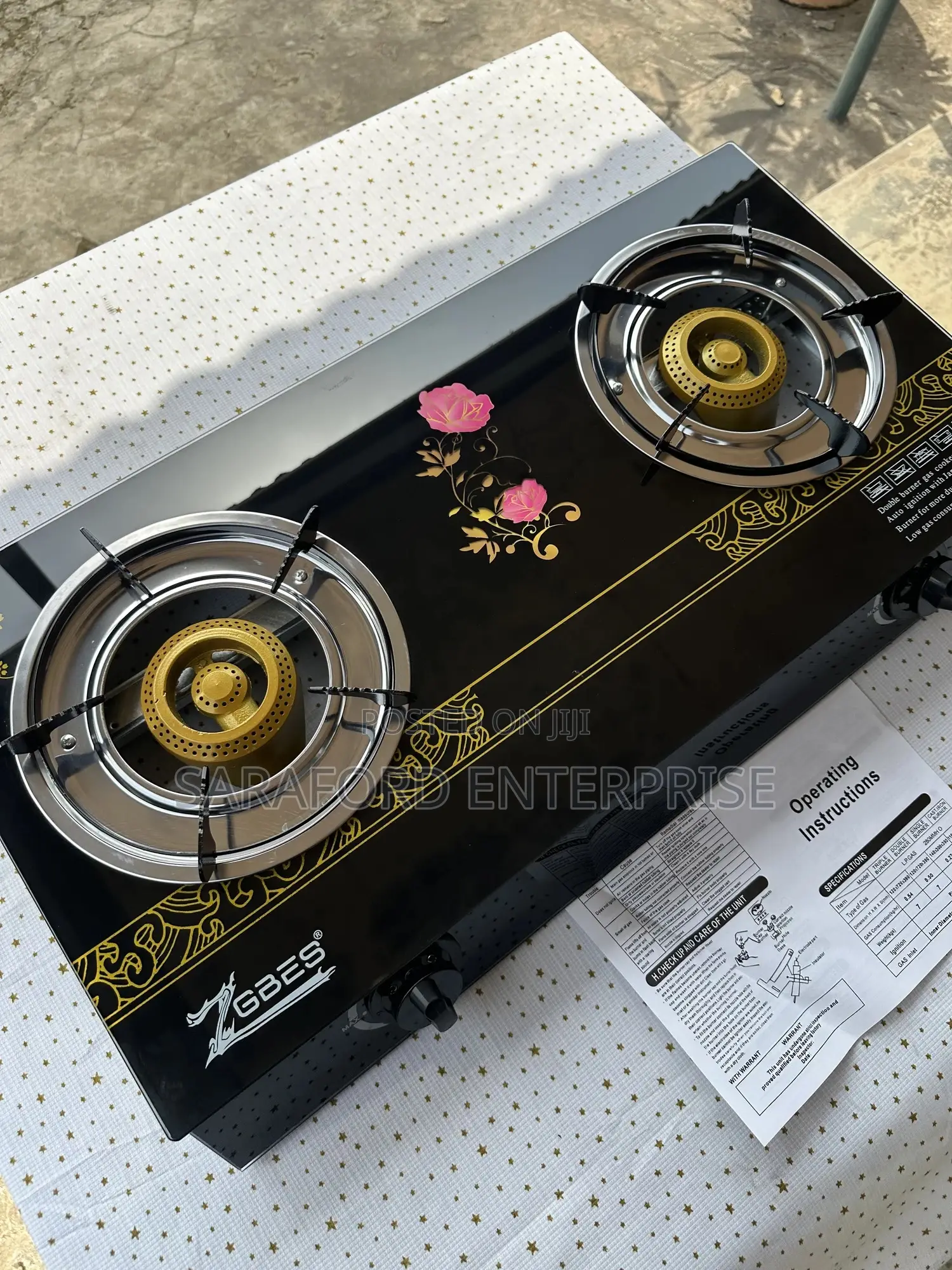2 Burner Gas Stove (Glass Top)