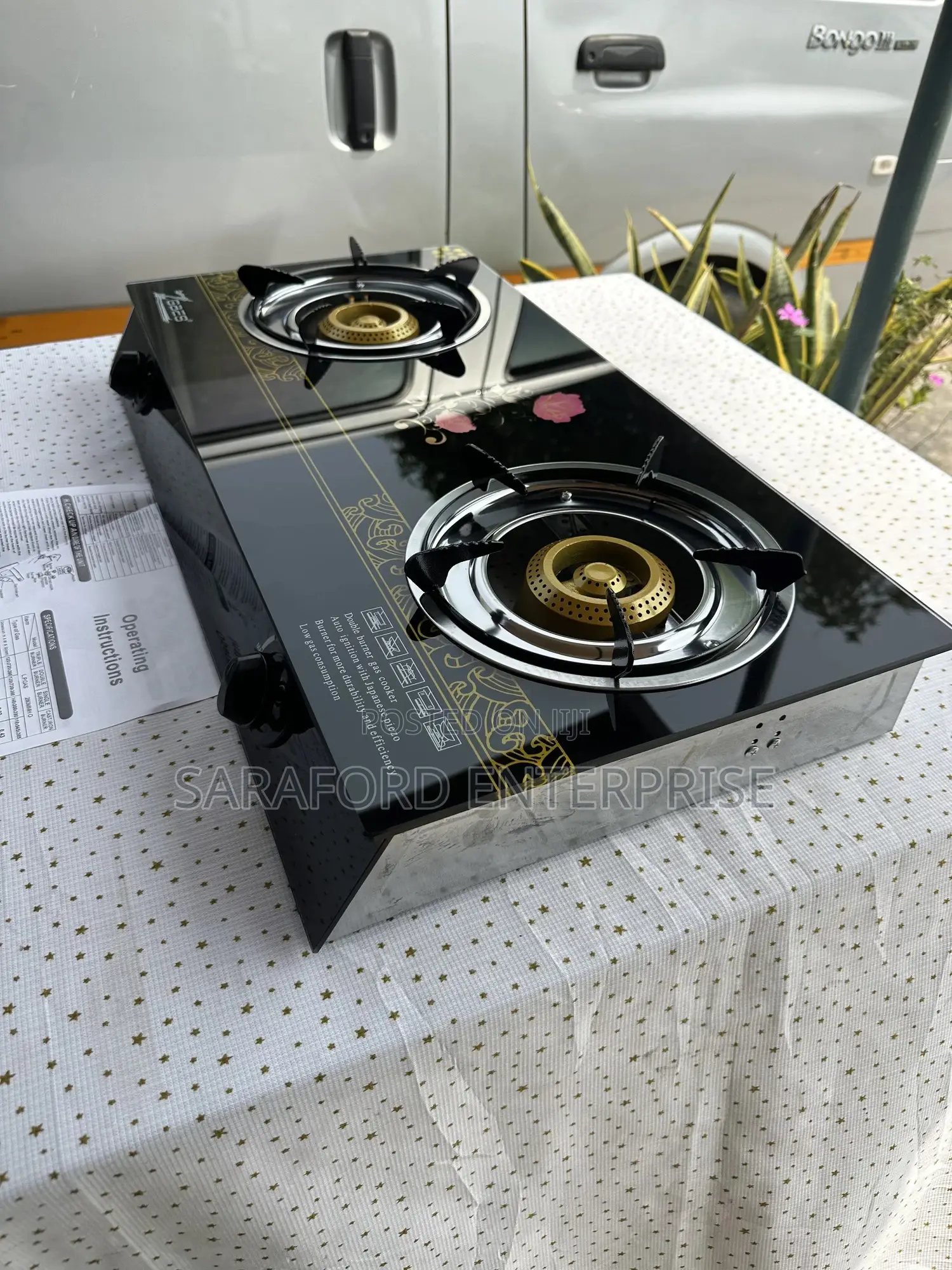 2 Burner Gas Stove (Glass Top)