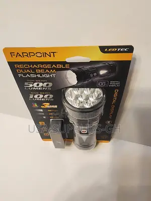 Farepoint Rechargeable Dual Beam Flashlight From Usa