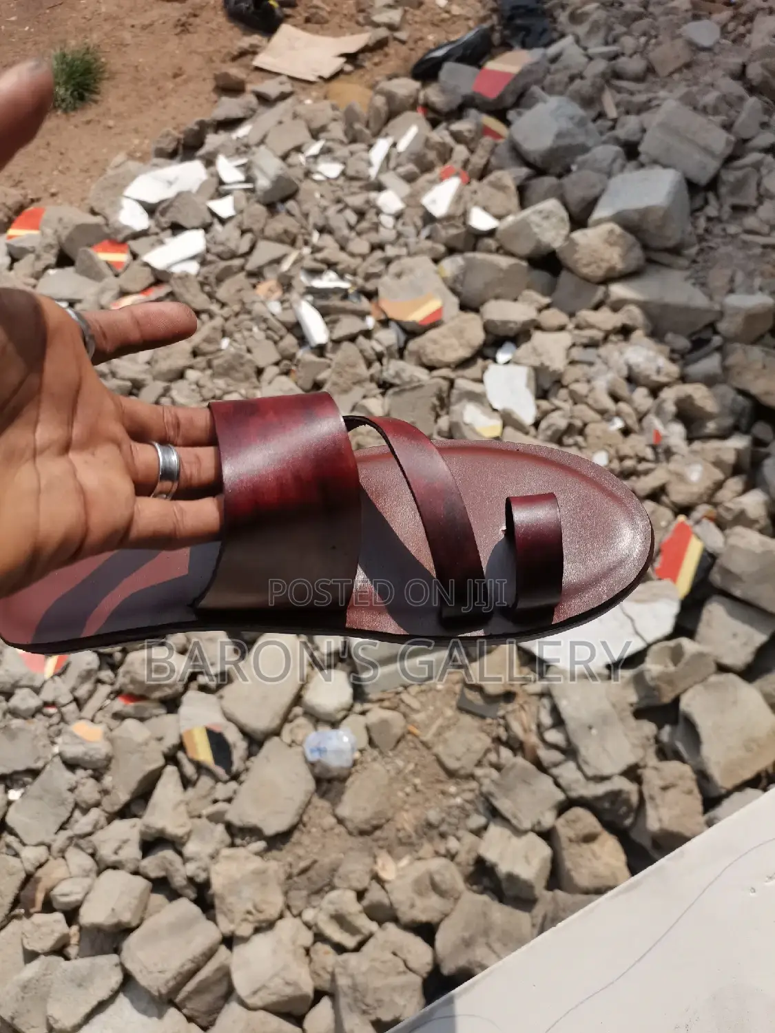 Brown Leather Slippers