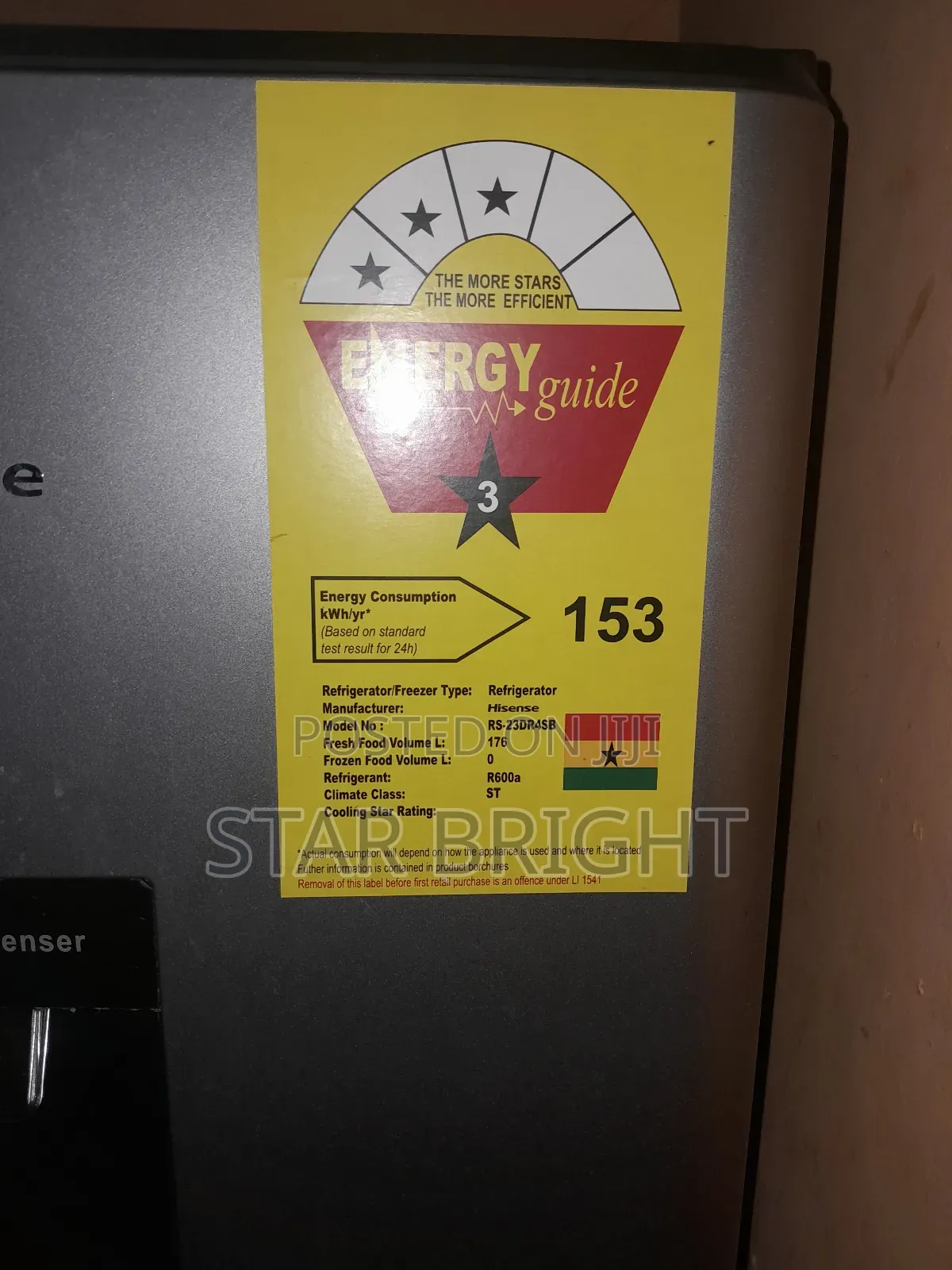 Hisense Dourable Single Door Refrigerator