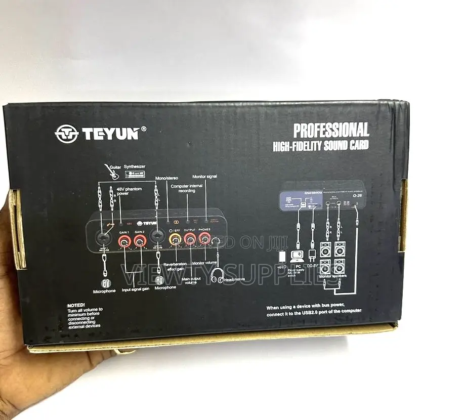 Teyun Q26 2 Channels Professional Audio Interface Sound Card Console