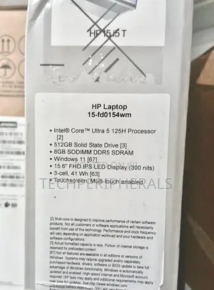New Laptop HP 15 8GB Intel Core Ultra 5 SSD 512GB
