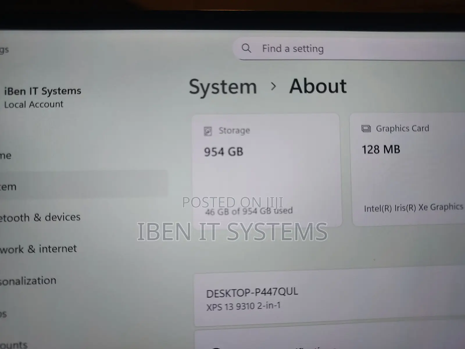 Laptop Dell XPS 13 9310 16GB Intel Core i7 SSD 1T