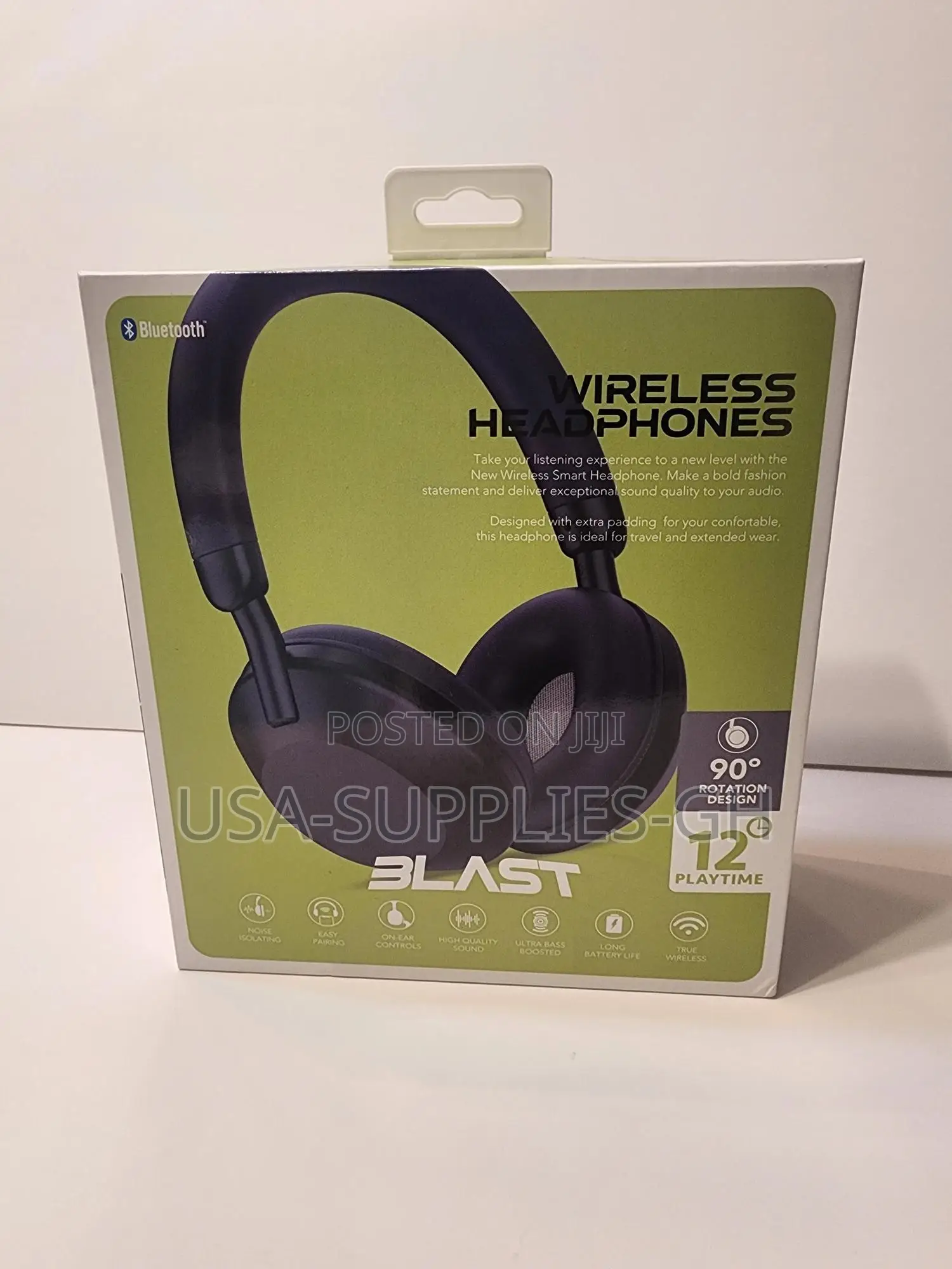 Blast Wireless Headphones With Bass Boost From Usa